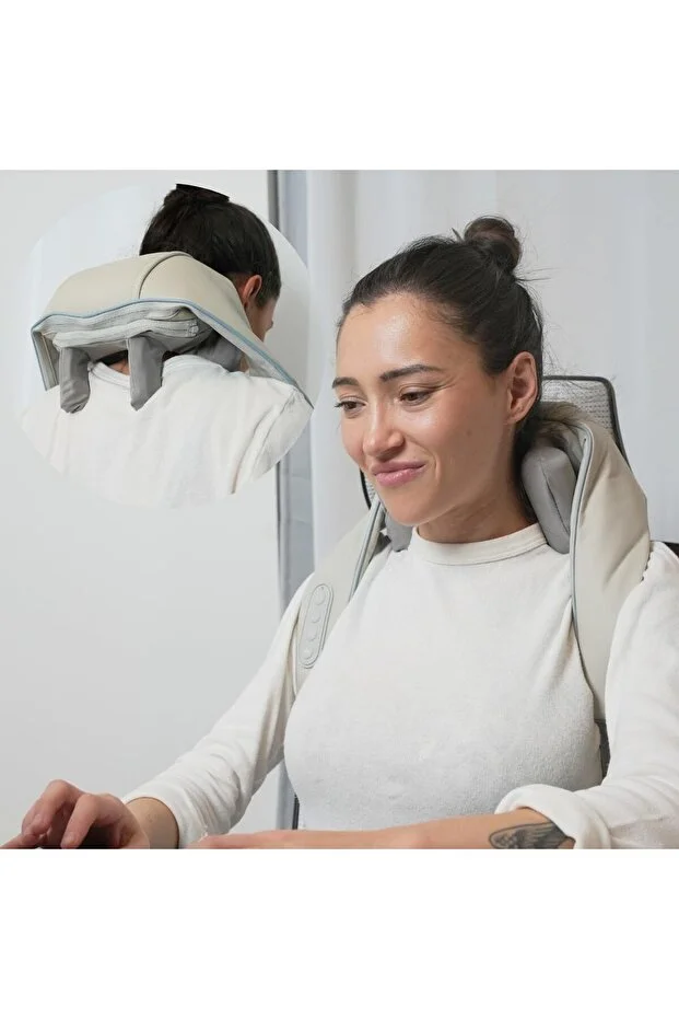 Şarjlı Ovmalı Isıtmalı Boyun Sırtbel Omuz Cihazı Bacak Insan Eli Yoğurma Hissi Veren Masaj Aleti